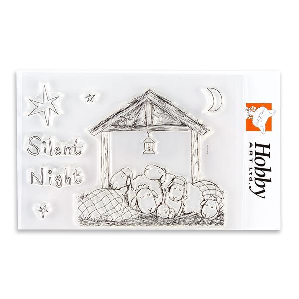 Hobby Art A6 Clear Stamp Set- Silent Night - 7 stamps - 382618