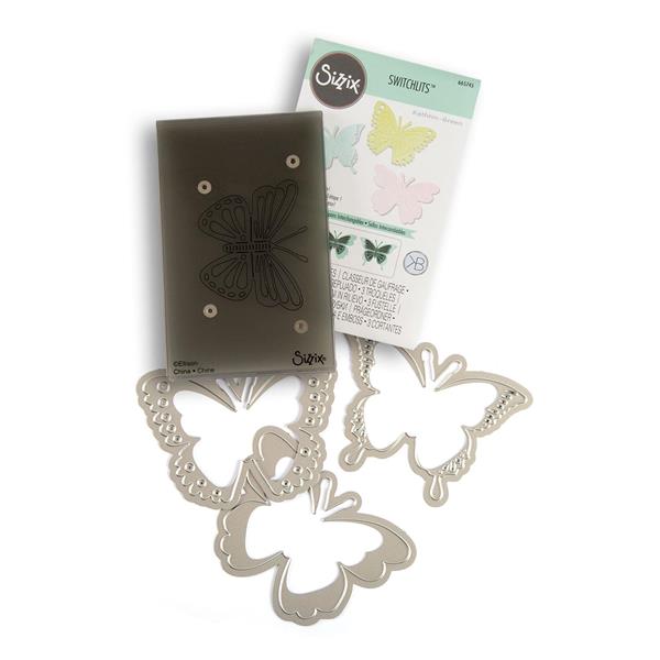 Sizzix Switchlits Embossing Folder Detailed Butterflies by Kath B - 390880