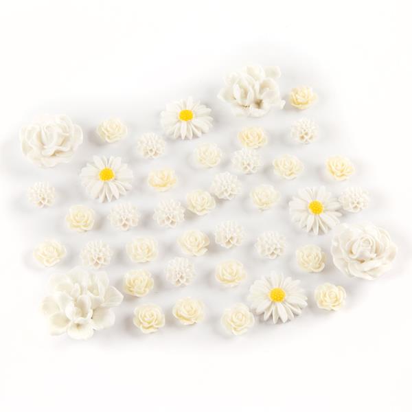Pretty Gets Gritty Resin Embellishment Pack - 38 x Pieces - 394155