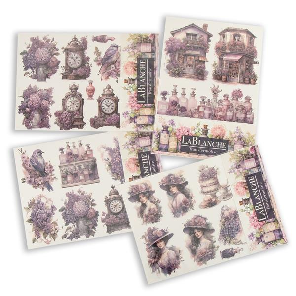 LaBlanche Rub On Collection - Lilacs - 4 x A4 Sheets - 395484