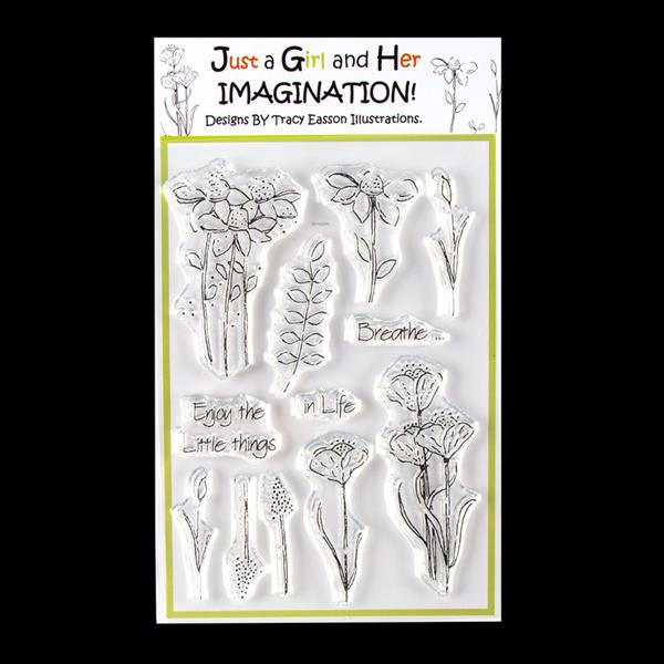 Tracy Easson Illustrations Blossom Wild and Free A6 Stamp Set - 1 - 398380