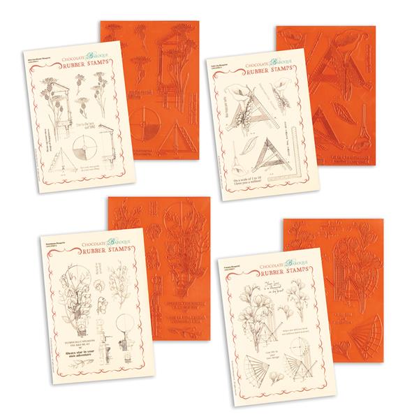 Chocolate Baroque Blueprint 4 x A5 Mounted Stamp Sets - 39 Images - 398634