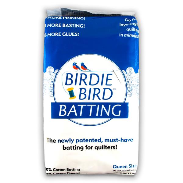 Birdie Bird Queen Batting 100% Cotton Wadding and Flannel - 92" x - 399398