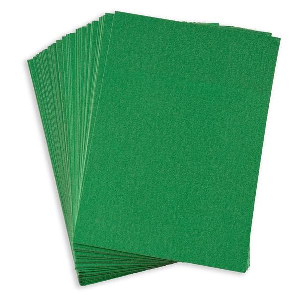 Oakwood 40 x A4 Sheets Non Shed Glitter Card - Dark Green - 400844