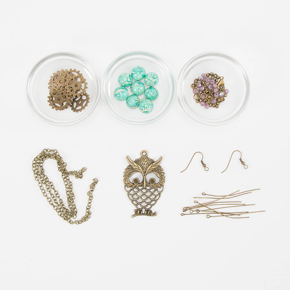 Aldridge Crafts Steampunk Owl Necklace Kit