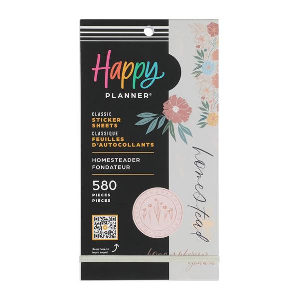 The Happy Planner Classic 30 Sheet Sticker Pack - Homesteader - 403039