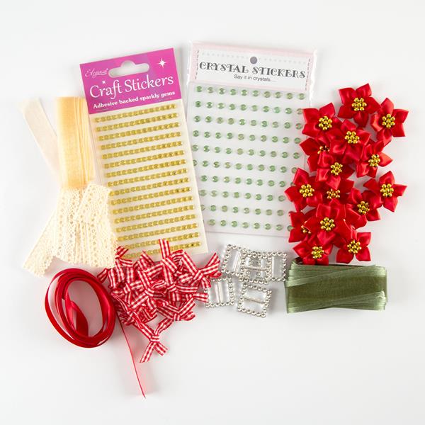 Personal Impressions Vintage Christmas Kit - Ribbon, Edging, Buck - 406215
