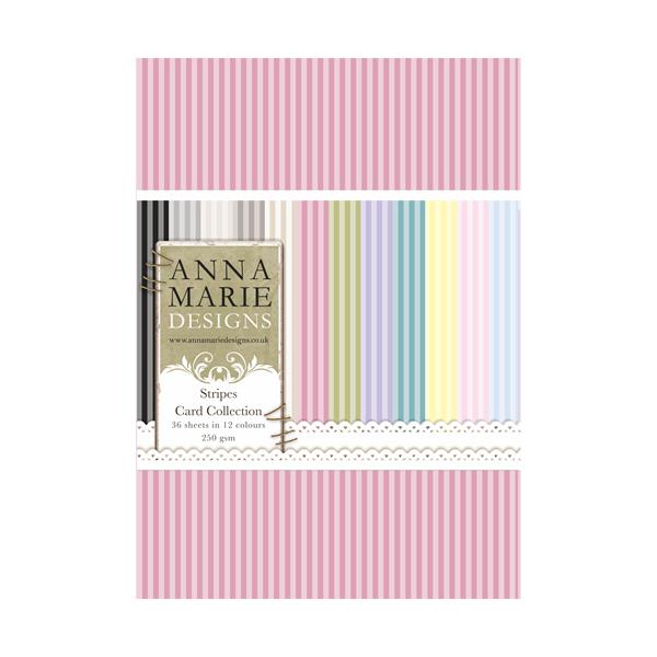 Anna Marie Designs A4 Stripes Card Collection - 36 Sheets - 407725