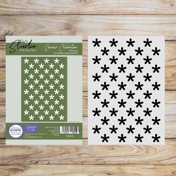 Craft Master Flowers Embossing Pattern Stencil - A5 - 412694
