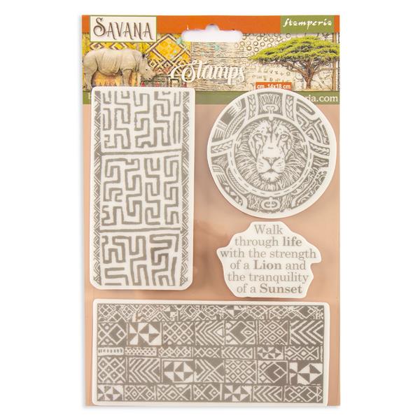 Stamperia 14x18cm Rubber Stamp - Savana Ethnical Borders - 418971