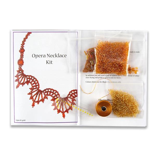 Spellbound Beads Opera Necklace Kit - Gold Topaz - 424669