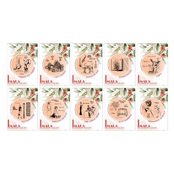 IMALA A5 Stamp 10 Piece Complete Collection - 62 Stamps - 425583