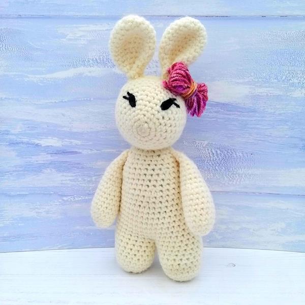 Beginners Knitting Kit with Patterns for Two Toy Rabbits - Arthur and B  Bunny