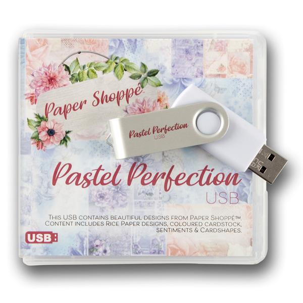 Pastel Perfection Backing Papers & Templates USB - 426395