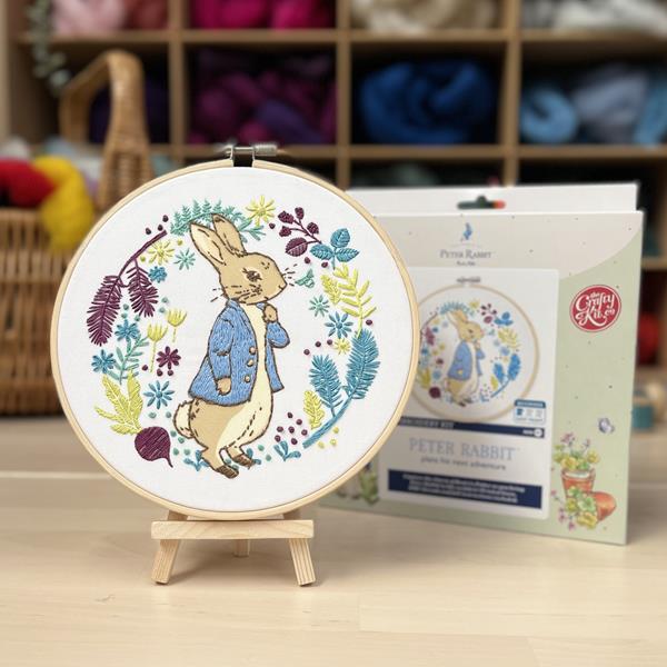 The Crafty Kit Co Peter Rabbit Plans his Next Adventure Embroider - 427101