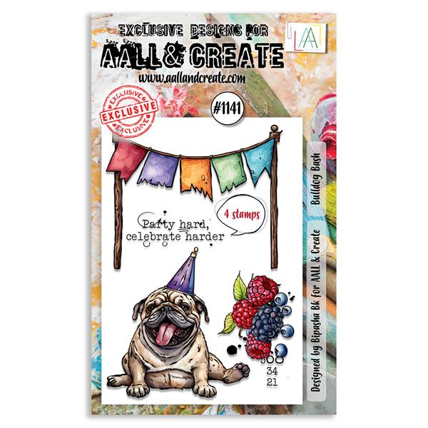AALL & Create Bipasha A6 Stamp Set - Bulldog Bash - 4 Stamps - 431292