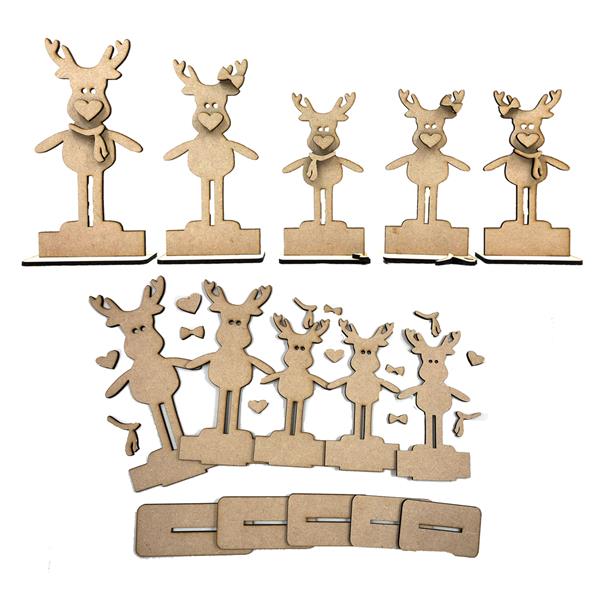 Samantha K 2 x Reindeer Family Sets - 10 Characters Total