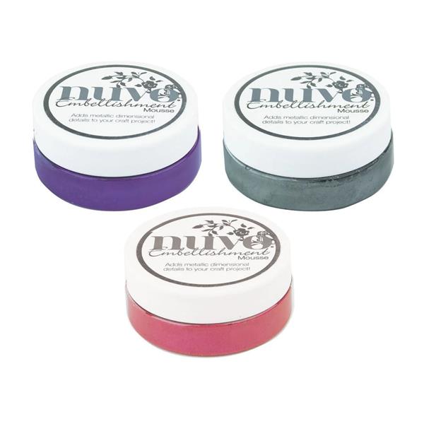 Tonic Studios Nuvo Embellishment Mousse - Purple, Pink & Grey - 6 - 432023