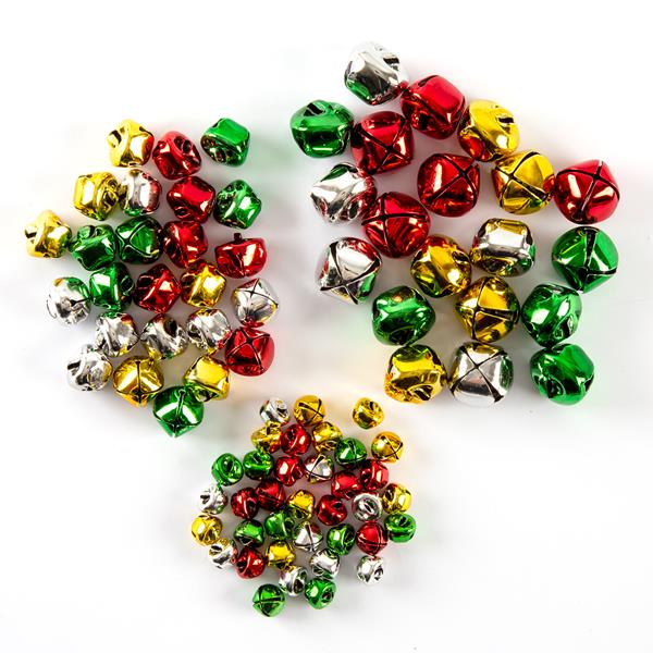 Craft Artist 3 x Packs of Jingle Bells Embellishments - 9mm, 15mm - 432656