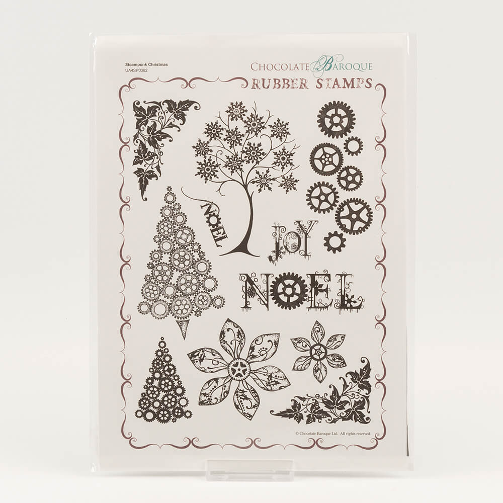 Chocolate Baroque Steampunk Christmas A4 Stamp Set - 11 Images