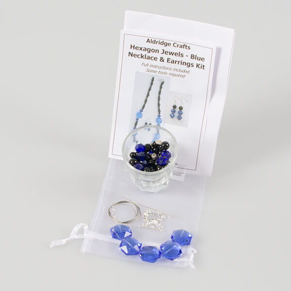 Aldridge Crafts Hexagon Bead Necklace &amp; Earring Kit