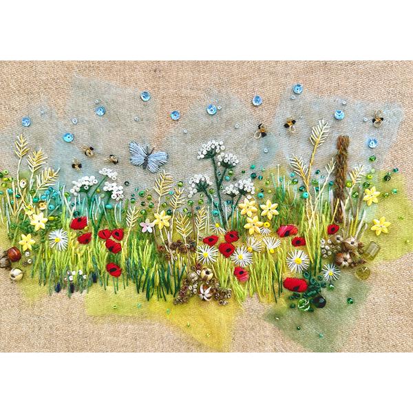 Rowandean Embroidery Meadow Jewels Embroidery Kit - 439475