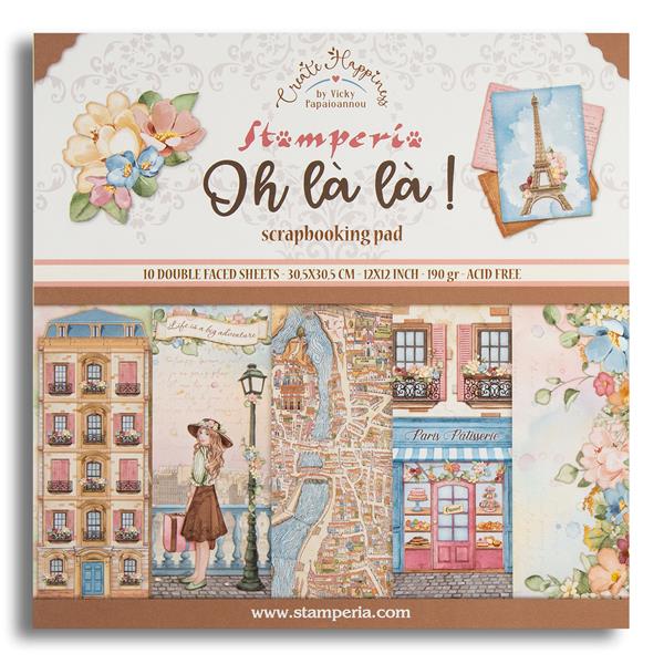 Stamperia Oh lá lá Create Happiness - 12x12" Scrapbooking Pad wit - 440943