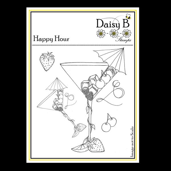 Daisy B Happy Hour Stamp Set 4 Stamps