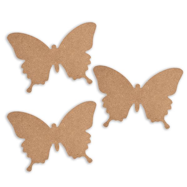 Little Birdie 3 x MDF Butterflies 6.5x4.5" - 447368