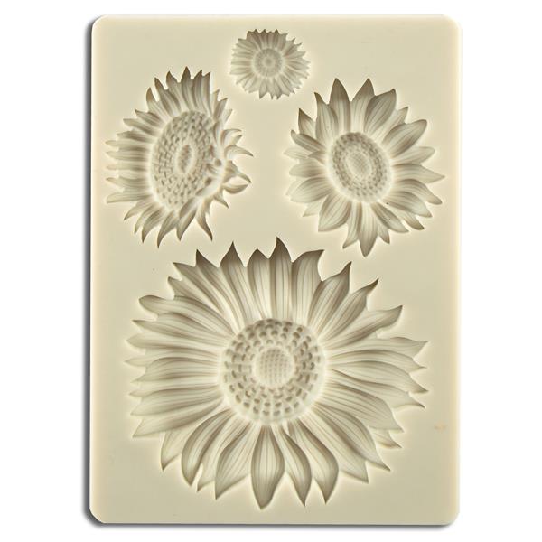 Stamperia Silicone Mould A6-Sunflower Art Corners and Embellishments