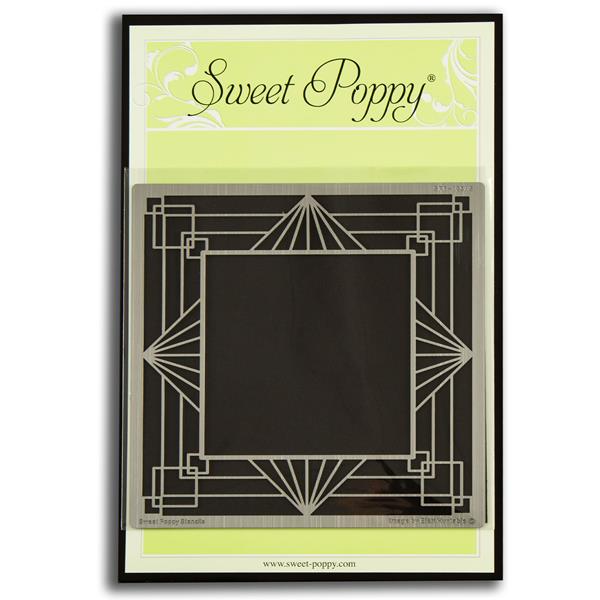 Sweet Poppy Stencils Metal Stencil - Art Deco Aperture Square - 447820