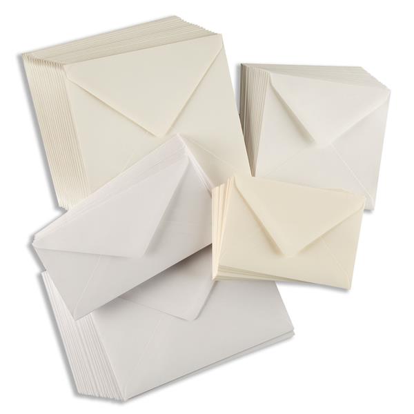 Dawn Bibby Creations White/Off White Envelope Bundle - 100 Pieces - 448251