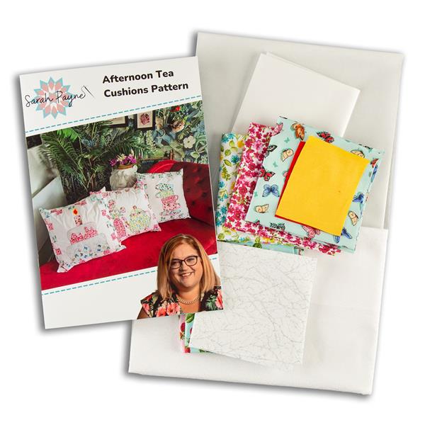 Sarah Payne's Afternoon Tea Cushions Kit - Includes: Pattern, Fab - 451742