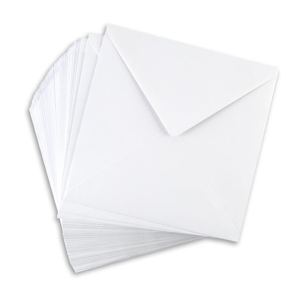 Pink Frog Crafts Plain White 8” x 8” Envelopes 100gsm 50 Pack - 452445