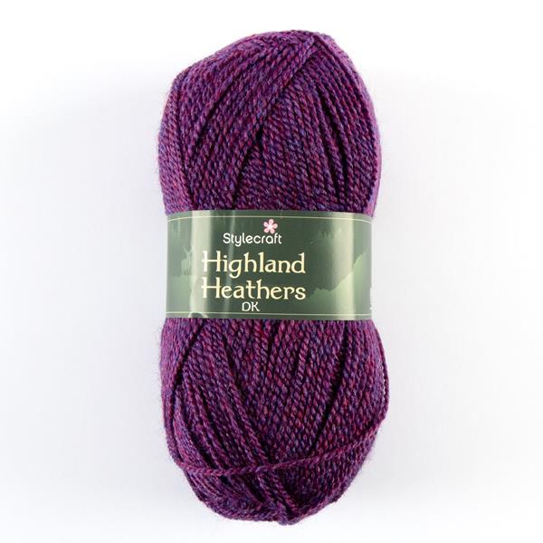 Stylecraft Highland Heathers DK Yarn - Thistle - 100g - 100% Prem - 454464