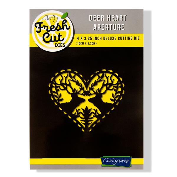 Claritystamp Fresh Cut 4x3.25" Aperture Die - Deer Heart - 454469