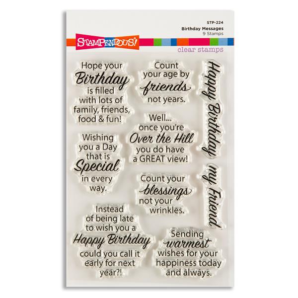 Stampendous Birthday Messages Clear Stamp Set - 9 Stamps - 455872