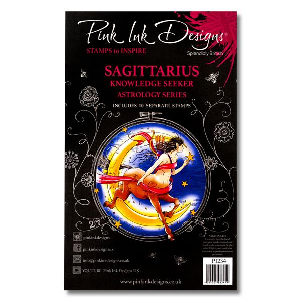 Pink Ink Designs Astrology Series - A5 Clear Stamp Set - Sagittar - 456273