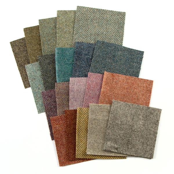 Quilting Antics Herringbone Charisma Fabric Pack - 20 x 5" Wool T - 456653