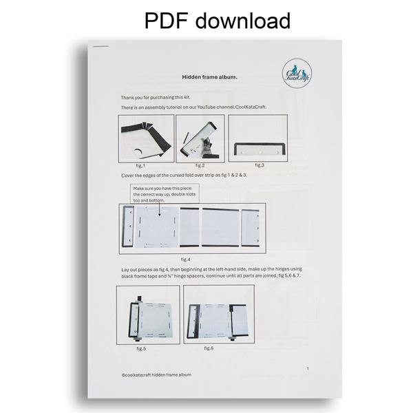 CoolKatzCraft Hidden Frame Album Assembly PDF Instructions - 457065