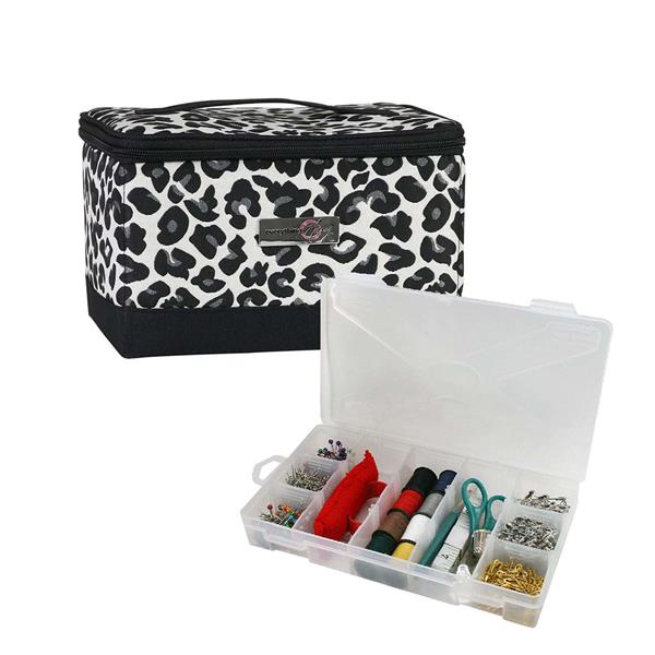 Everything Mary Rolling Sewing Machine Tote, Leopard Print