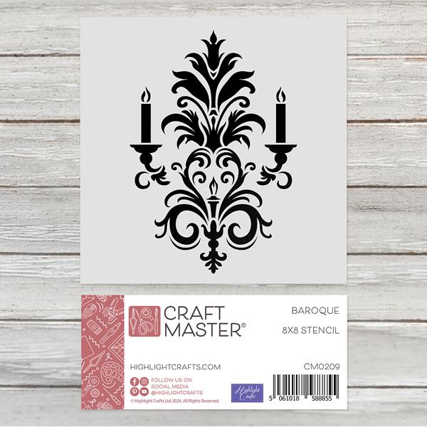 Craft Master Baroque Stencil - 8"x 8" - 461020