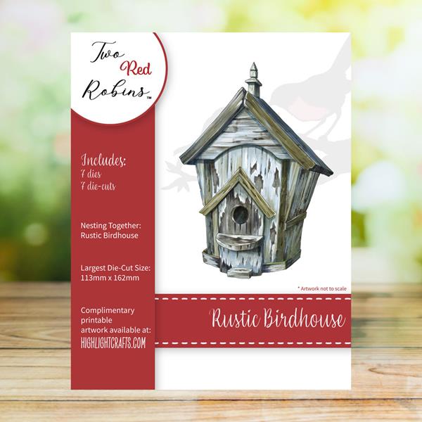 Two Red Robins Rustic Birdhouse Die Set - 7 Dies - 462663