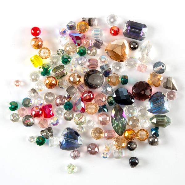 Impressions Crafts Transparent Faceted Glass Beads Pack - 100 App - 463907