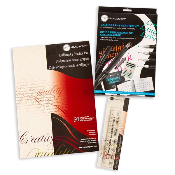 Manuscript Calligraphy Starter Kit with Practice Pad & Calligraph - 467708