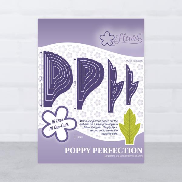 Fleurs Poppy Perfection Die Set - 16 Dies - 471152