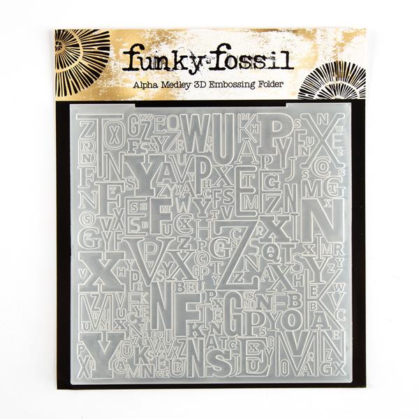 Funky Fossil Alpha Medley 3D Embossing Folder - 472292