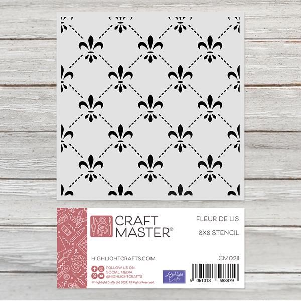 Craft Master Fleur De Lis Stencil - 8"x 8" - 475757