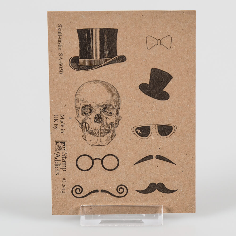 Stamp Addicts Skull-Tastic and Skull Border Unmounted Rubber Stamps