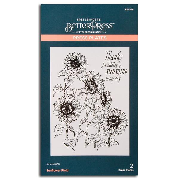 Spellbinders Serenade of Autumn Sunflower Field BetterPress Plate - 479208